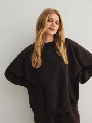 Bluza damska o kroju regular fit w kolorze DARK CHOCOLATE - MANLY-UNI Marsala