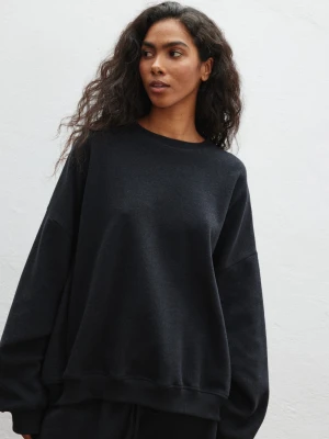 Zdjęcie produktu Bluza damska o luźnym kroju w kolorze DEEP GRAPHITE - HENLEY Marsala