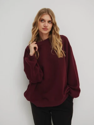 Bluza damska o prostym kroju w kolorze BURGUNDY - OHIO-UNI Marsala