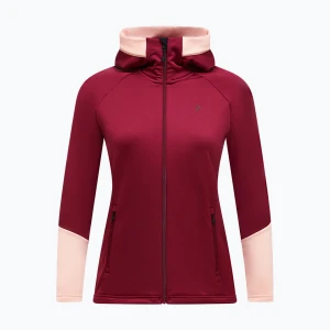 Bluza damska Peak Performance Rider Essentials vertical zenith/peach fuzz Czerwony