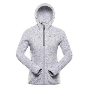 Bluza damska polarowa z kapturem Zega 2 szara Alpine Pro
