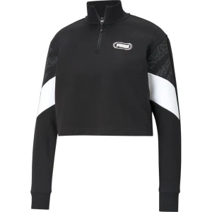 Bluza damska Rebel Half-Zip Crew Neck Sweater Puma