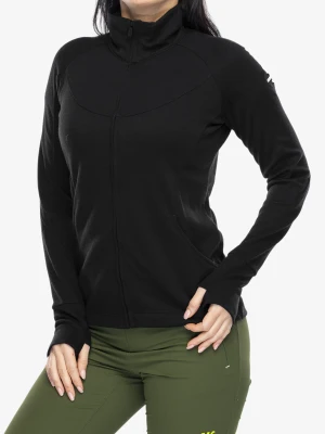 Bluza damska Sensor Merino UP Fleece Full Zip - black