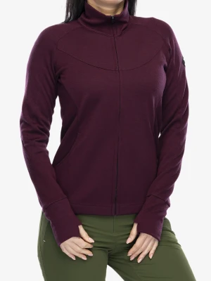 Bluza damska Sensor Merino UP Fleece Full Zip - port red