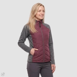 Bluza damska sportowa z wełną Jorwa 2 fioletowa Alpine Pro