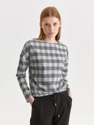 Bluza damska szara - SBL1015SZ bluza nierozpinana - TOP SECRET - Odzieżowy sklep internetowy TOP SECRET