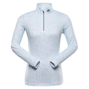 Bluza damska szybkoschnąca z zamkiem Stansa błękitna Alpine Pro