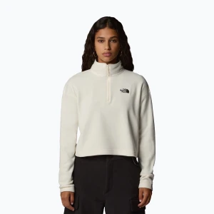 Bluza damska The North Face 100 Glacier Cropped 1/4Zip white dune/npf