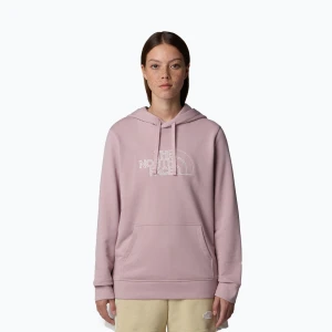 Bluza damska The North Face Drew Peak Light Hoodie metali pink/white dune