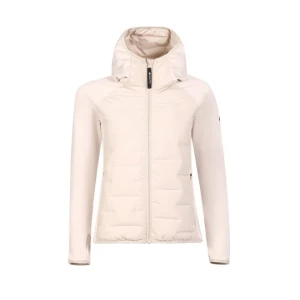 Bluza damska turystyczna hybrydowa Nonera beżowa Alpine Pro