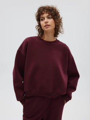 Zdjęcie produktu Bluza damska typu oversize w kolorze BURGUNDY - PINEY-UNI Marsala