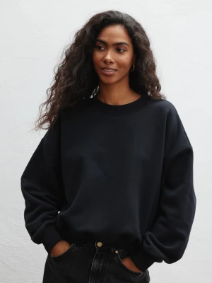 Bluza damska typu oversize w kolorze TOTALLY BLACK - PINEY-UNI Marsala