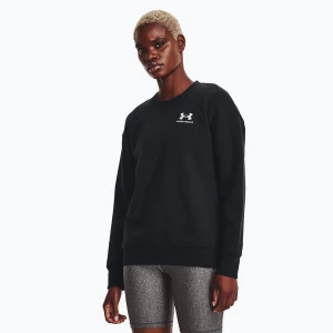 Bluza damska Under Armour Essential Fleece Crew black/white