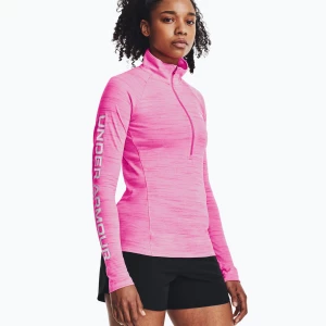 Bluza damska Under Armour Evolved Core Tech 1/2 Zip rebel pink/white