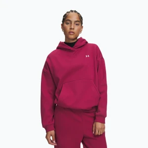 Bluza damska Under Armour Icon Fleece Hoodie claret / white Różowy