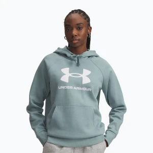 Bluza damska Under Armour Rival Fleece Big Logo Hoody serpentine/white