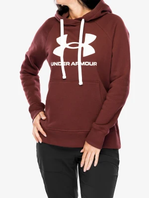 Bluza damska Under Armour Rival Fleece Logo Hoodie - chestnut red/white