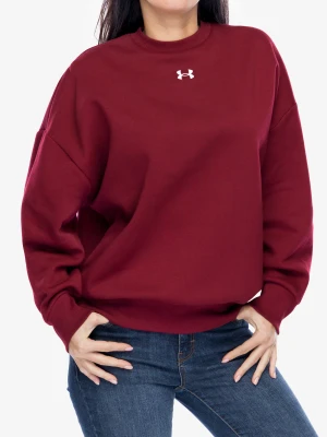 Bluza damska Under Armour UA Rival Fleece Oversized Crew - cardinal/white