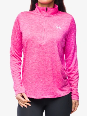 Bluza damska Under Armour UA Tech Twist 1/2 Zip - rebel pink/white