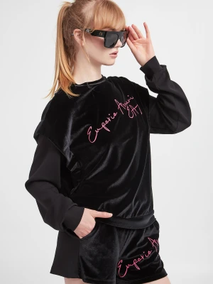 Bluza damska welurowa EA7 EMPORIO ARMANI