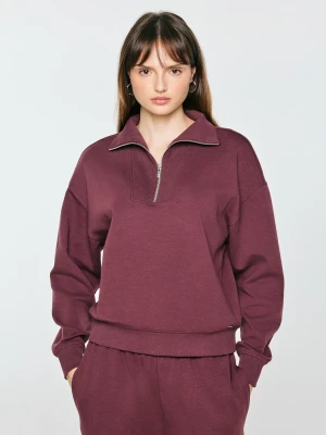 bluza damska z golfem bordowa dariana 604 Big Star