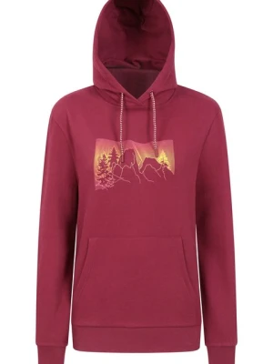 Bluza damska z kapturem — góry ombre - Burgundy Mountain Warehouse