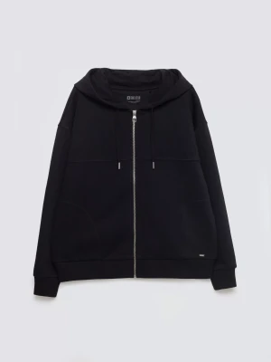 Bluza damska z kapturem rozpinana czarna Selina 906 BIG STAR