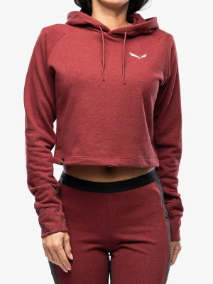 Bluza damska z kapturem Salewa Lavaredo Hemp Crop Hoodie - syrah