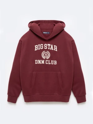 Bluza damska z kapturem z haftem bordowa Merta 604 BIG STAR