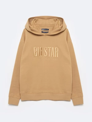 Bluza damska z kapturem z logo BIG STAR beżowa Larissa 801