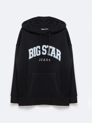 Bluza damska z kapturem z logo BIG STAR czarna Rubialsa 906