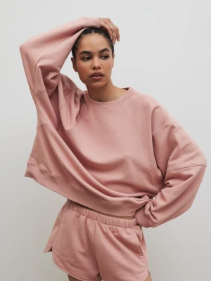 Bluza damska z przeszyciami w kolorze COTTONE ROSE - NORD-UNI Marsala