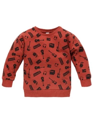 Bluza dla chłopca z bawełny Let's rock czerwona Pinokio