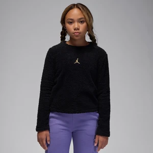 Bluza dla dużych dzieci z bukli Jordan Mountainside - Czerń