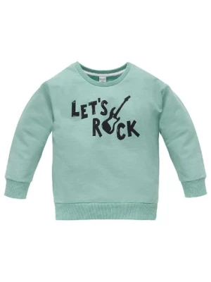 Bluza dla niemowlaka z bawełny Let's rock zielona Pinokio