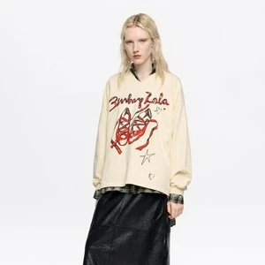 Bluza długa logo baleriny kość słoniowa BIMBA Y LOLA