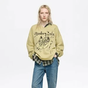 Bluza długa logo baleriny pistacjowa BIMBA Y LOLA