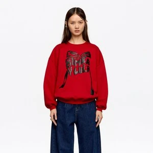 Bluza długa logo kokarda czerwona BIMBA Y LOLA