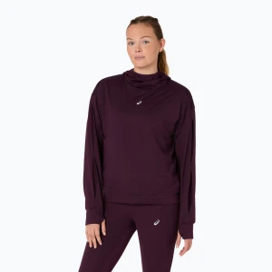 Bluza do biegania damska ASICS Nagino Run Winter Hoodie dark aubergine Bordowy