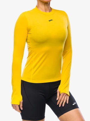 Bluza do biegania damska Brooks High Point Long Sleeve - lemon chrome