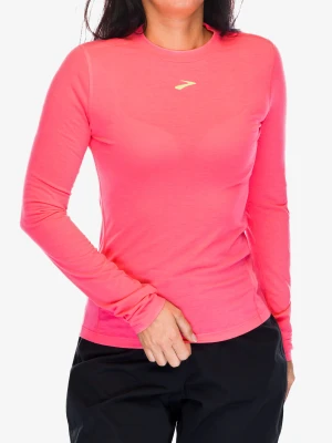 Bluza do biegania damska Brooks High Point Long Sleeve - neo pink