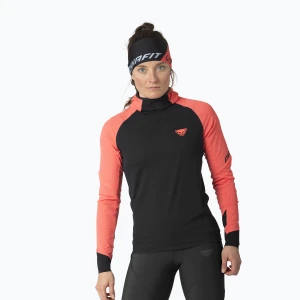 Bluza do biegania damska DYNAFIT Alpine Hooded ultra coral / 0910 Czarny