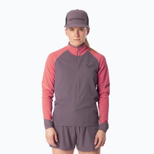 Bluza do biegania damska Dynafit Alpine LS 1 / 2 Zip Tee cabana / 6A90 Fioletowy
