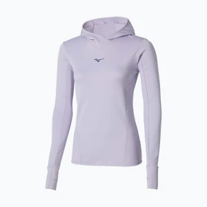 Bluza do biegania damska Mizuno Active Warm Hooded icelandic blue