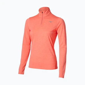 Bluza do biegania damska Mizuno Core Impulse Half Zip Long Sleeve Tee desert flower Różowy