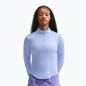 Bluza do biegania damska Nike Swift Dri-FIT UV 1 / 4-Zip aluminum Niebieski