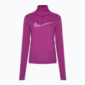 Bluza do biegania damska Nike Swoosh Dri-Fit HZ hot fuchsia / light wild mango