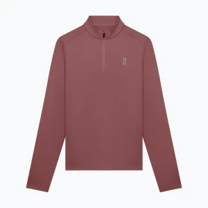 Bluza do biegania damska On Core 1 / 4 Zip barberry Bordowy