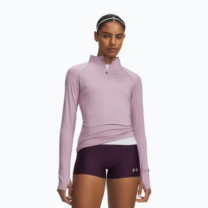 Bluza do biegania damska Under Armour Velociti Half Zip mauve pink / reflective