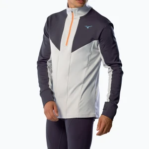 Bluza do biegania męska Mizuno Active Warm Half Zip vapor silver